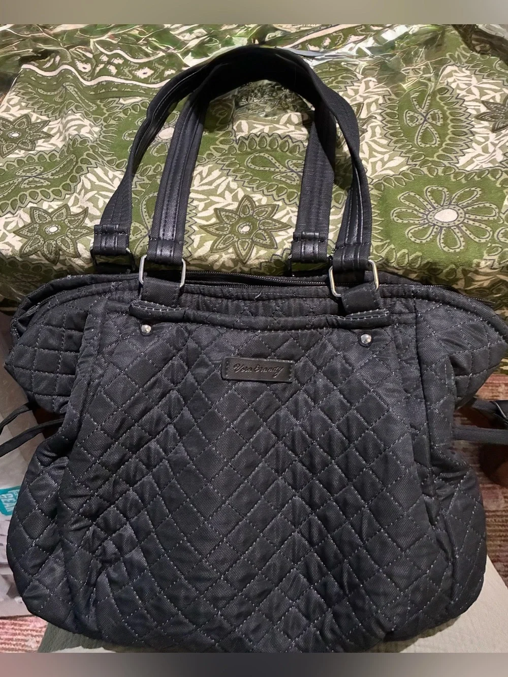 Black Vera Bradley Bag. 2 outside Pockets, 3 inside. NWOT.